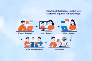 how small businesses handle live customer inquiries