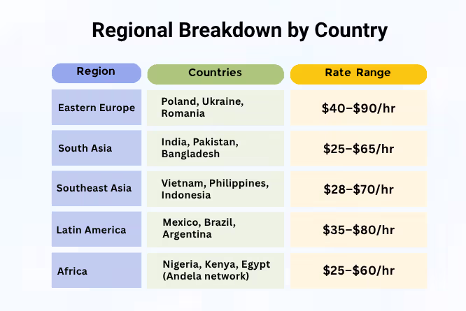 Regional Breakdown of IT Staff Augmentation Cost