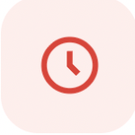 red colour clock